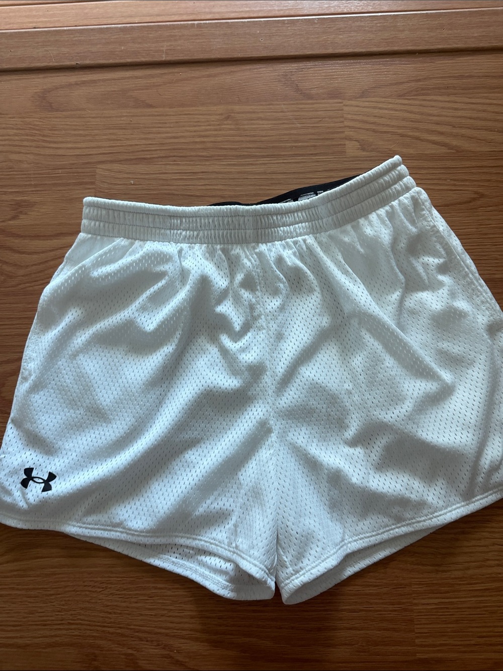 Under Armour Women's White Mesh Shorts with Pockets